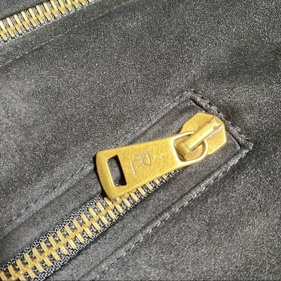 Ralph Lauren Fall ‘16 Runway Collection Black Suede & Velvet Fringed Moto Jacket - Picture 12 of 16